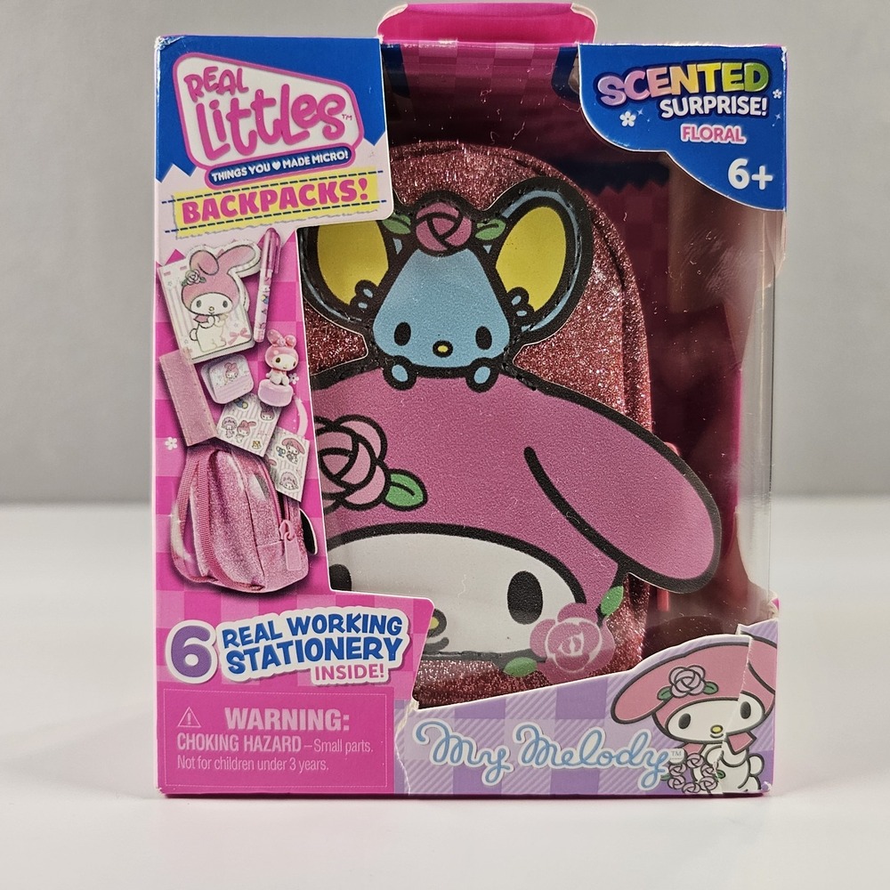 Real Littles Sanrio My Melody Scented Mini Backpack 6 Stationery Surprises New